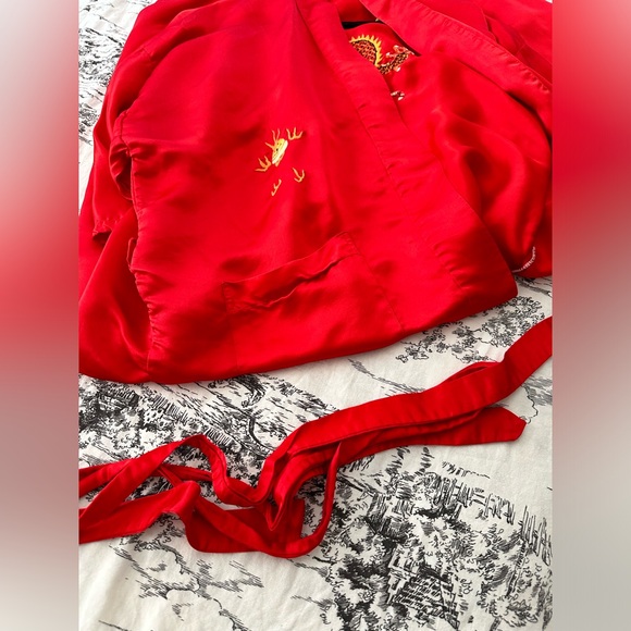 Vintage silk kimono - robe size XL - Picture 13 of 16